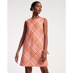 FRANCES VALENTINE NWT 1X Lilly Shift Dress - Candy Ribbon Plaid